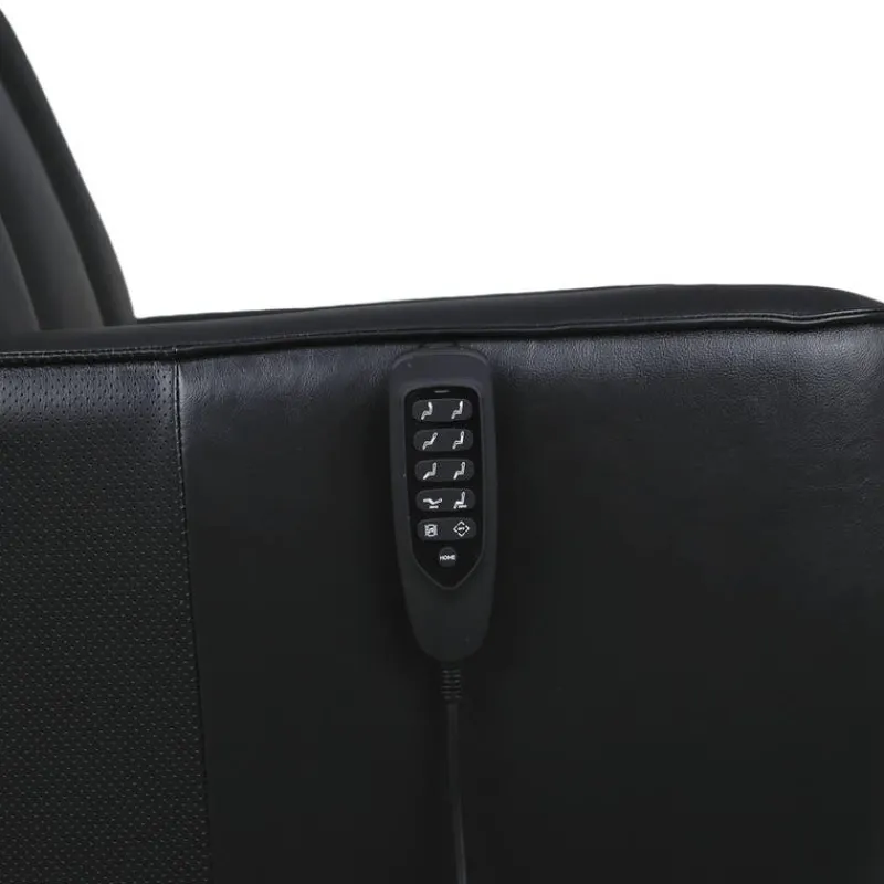 Genuine Leather Power Recliner and Swivel Chair with 4 Motors, Massage, Built-In Speakers, and LED Lighting