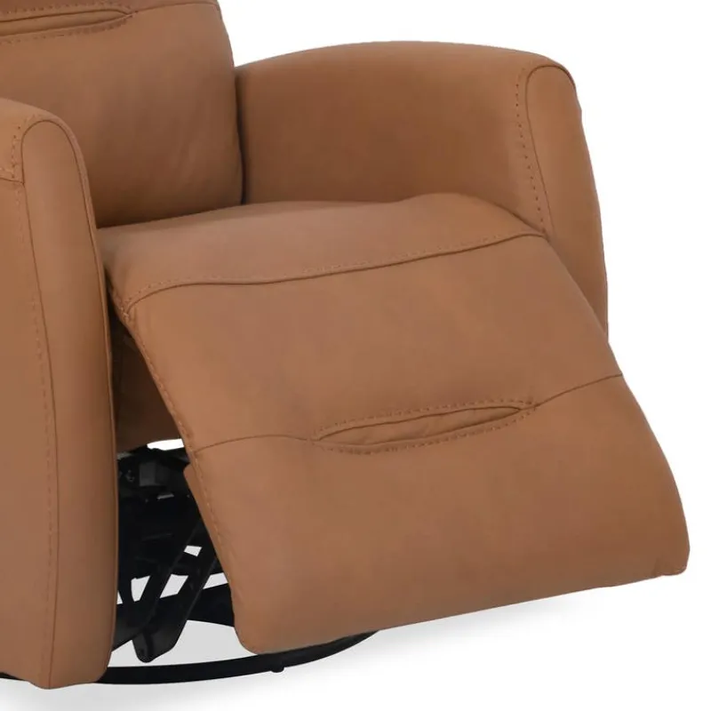 Genuine Leather Power Recliner - Tan