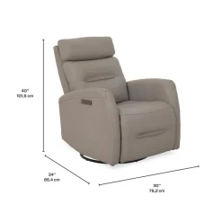 Genuine Leather Power Recliner -