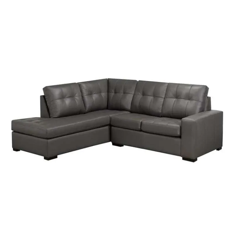Sofa By Fancy Genuine Leather Sectional - Left-Side Chaise