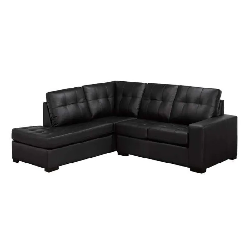 Sofa By Fancy Genuine Leather Sectional - Left-Side Chaise