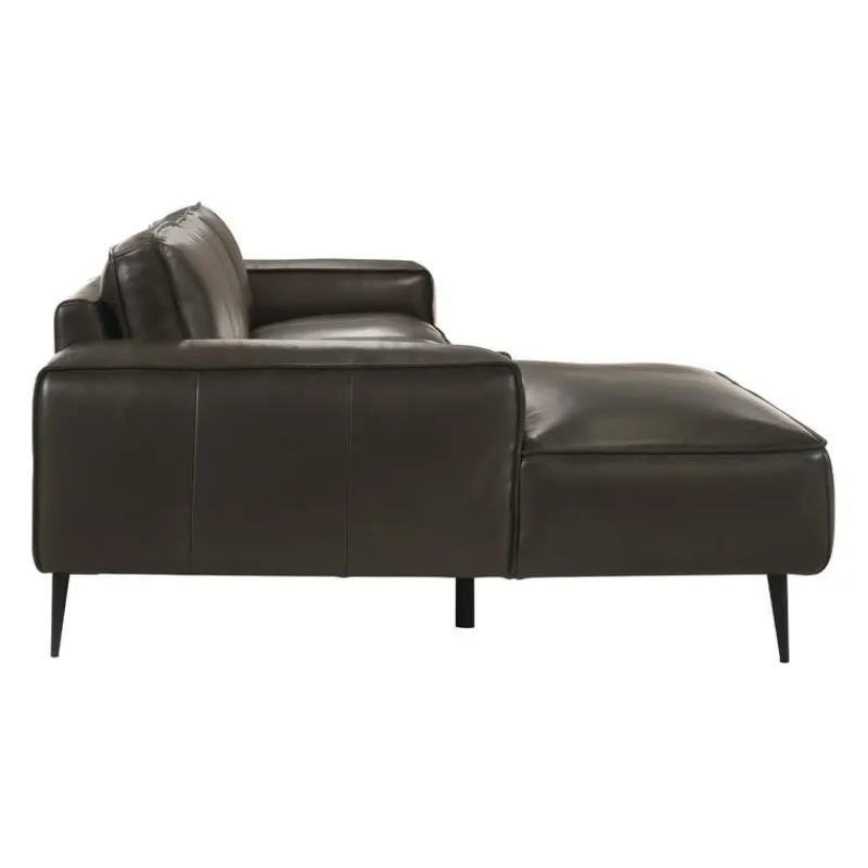 Genuine Leather Sectional with Left-Side Chaise
