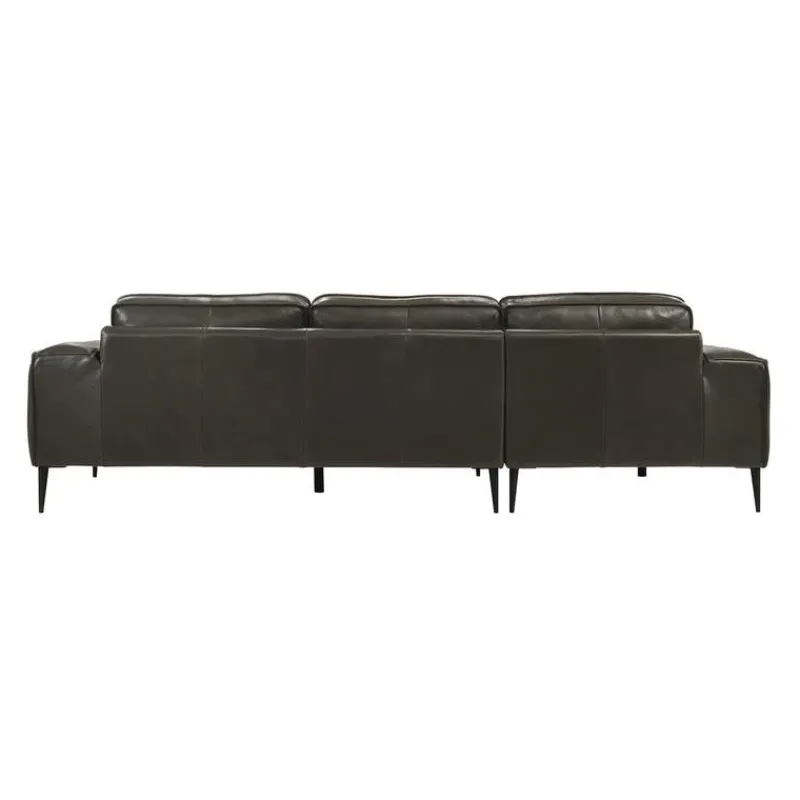 Genuine Leather Sectional with Left-Side Chaise