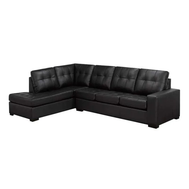Sofa By Fancy Genuine Leather Sectional - Left-Side Chaise