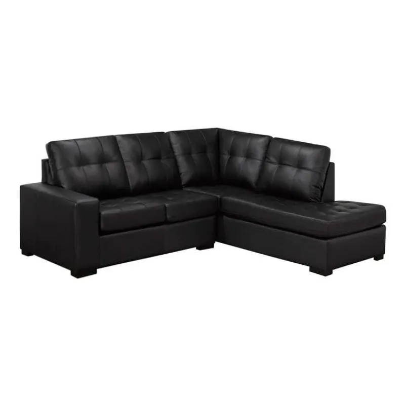 Sofa By Fancy Genuine Leather Sectional - Right-Side Chaise