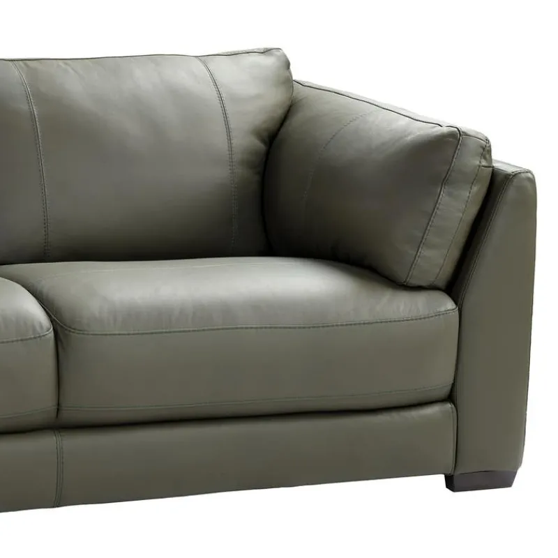 HTL Genuine Leather Sectional with Left-Side Extra Seat
