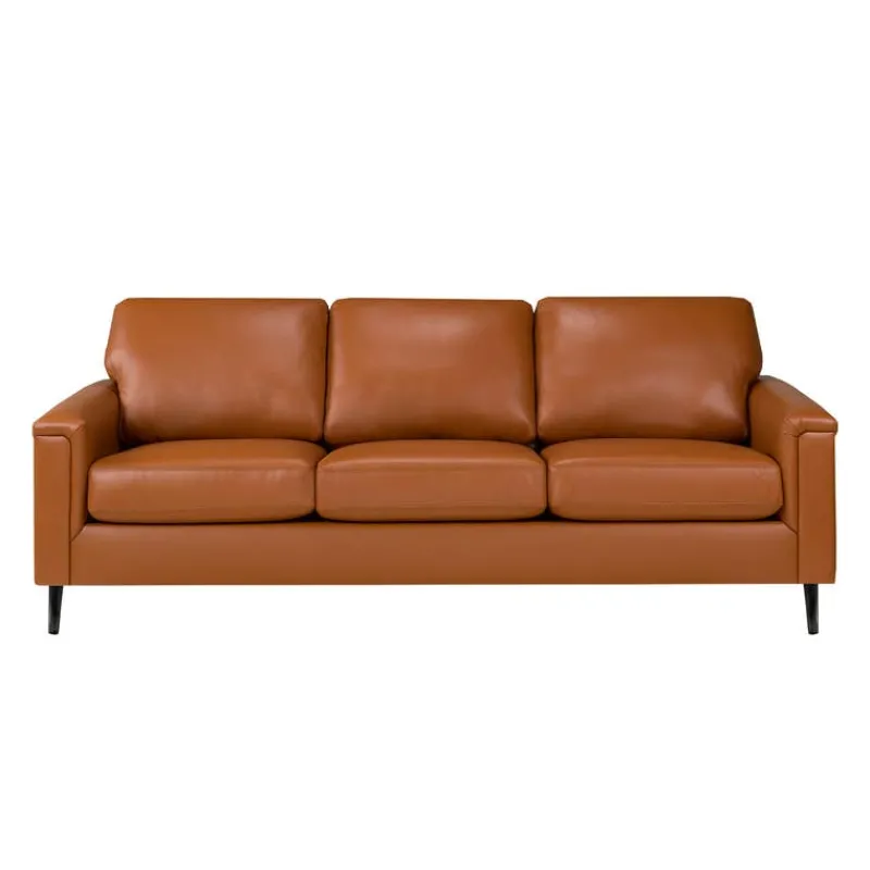 Sofa By Fancy Genuine Leather Sofa - Cognac