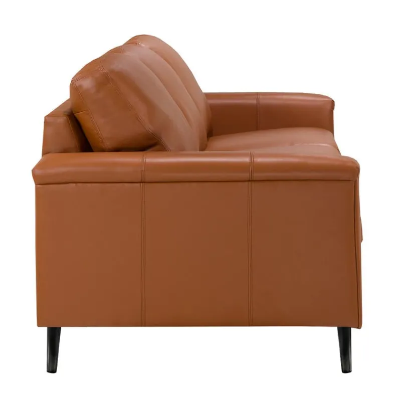 Sofa By Fancy Genuine Leather Sofa - Cognac