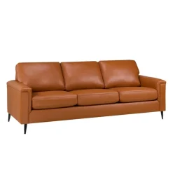 Sofa By Fancy Genuine Leather Sofa - Cognac