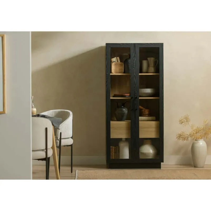 Meubles South Shore Glass-Front Cabinet with Drawer - South Shore