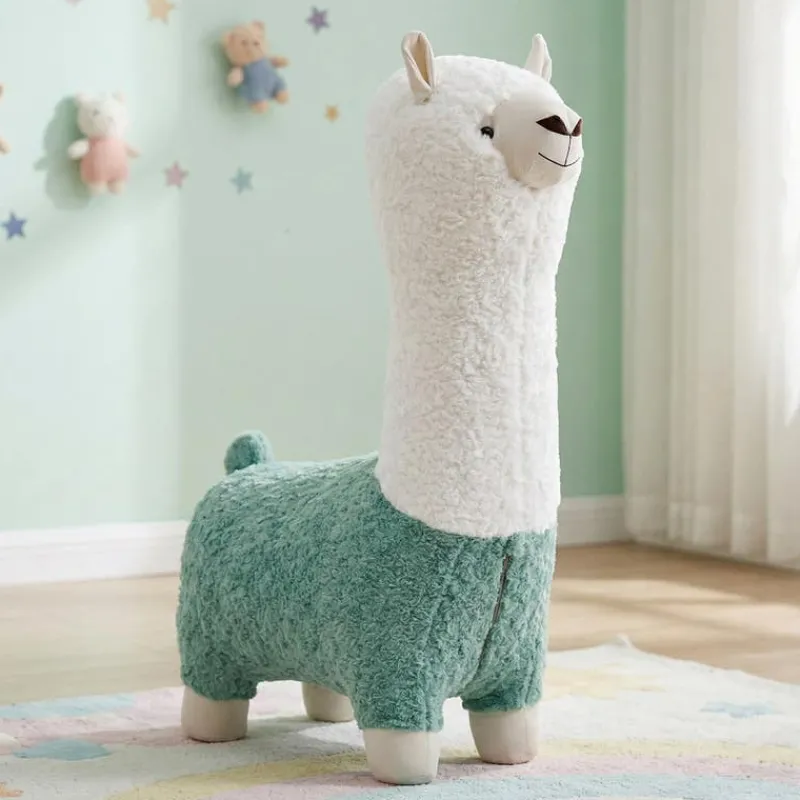 Llama-Shaped Kids Pouf – 28.3" x 15" x 44.1"