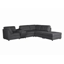 Modular Sectional with Console and Ottoman - 6 pcs