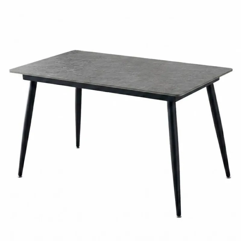 Sintered Stone Dining Set with 2 Cognac Chairs - 48"