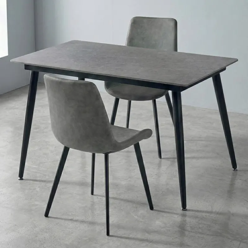 Sintered Stone Dining Set with 2 Chairs - 48"