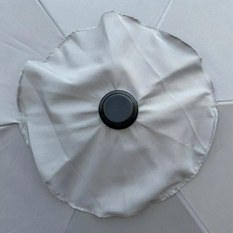Grey Tilting Patio Umbrella with Base - 9 ft