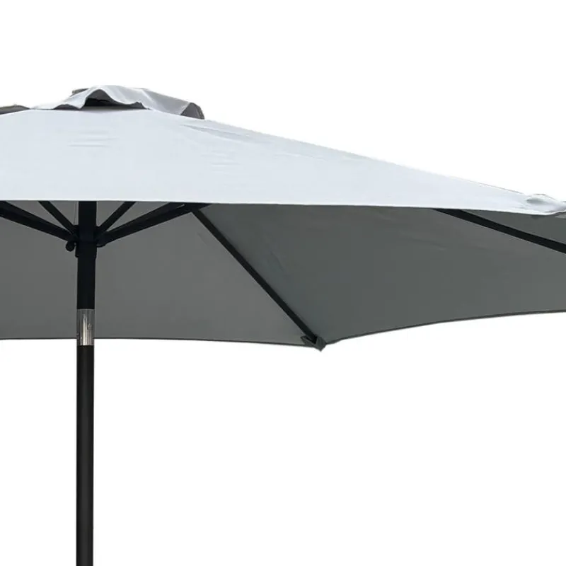 Grey Tilting Patio Umbrella with Base - 9 ft
