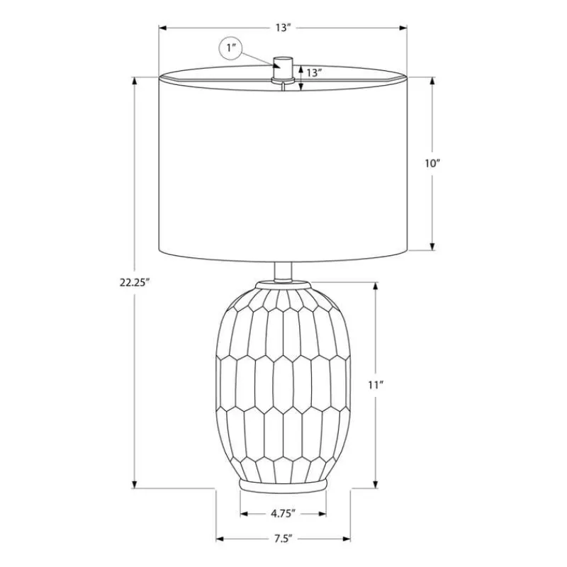 Monarch 22"H Ceramic Table Lamp