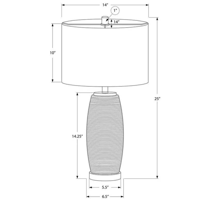 Monarch 25"H Ceramic Table Lamp