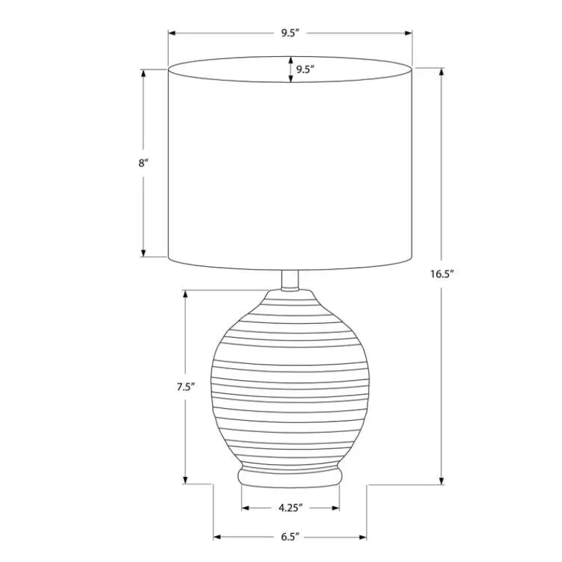 Monarch 17"H Ceramic Table Lamp