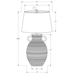 Monarch 30"H Ceramic Table Lamp