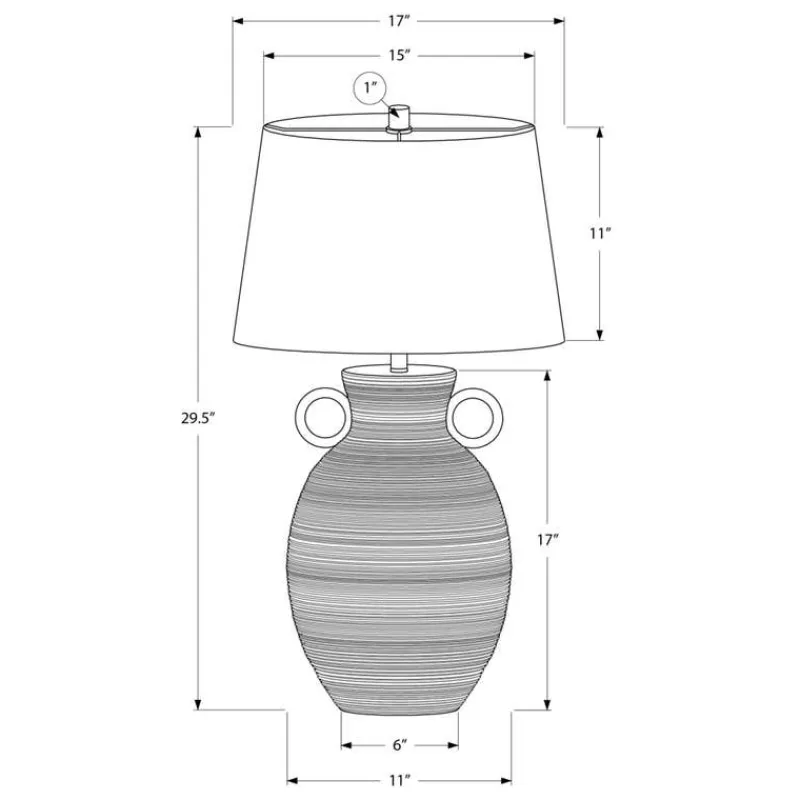 Monarch 30"H Ceramic Table Lamp