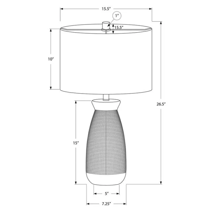 Monarch 27"H Ceramic Table Lamp