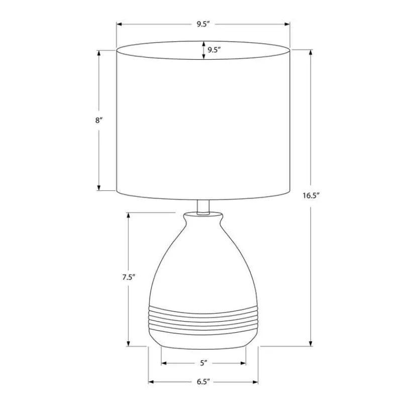 Monarch 17"H Ceramic Table Lamp
