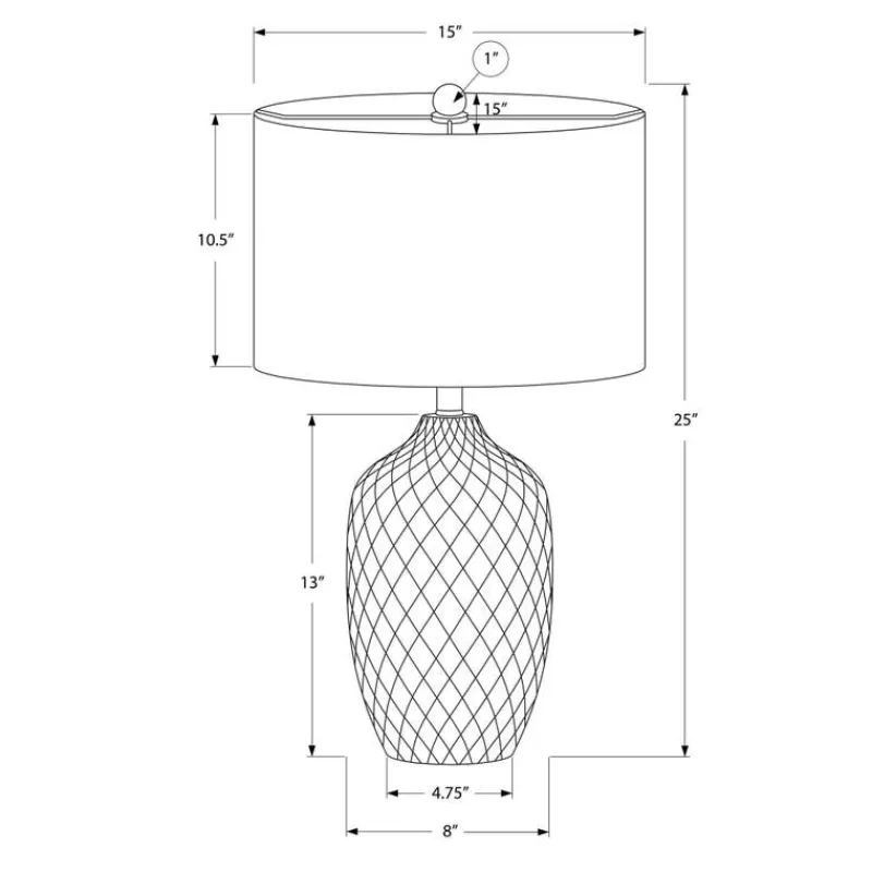 Monarch 25"H Ceramic Table Lamp