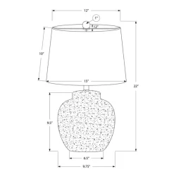 Monarch 22"H Concrete Table Lamp