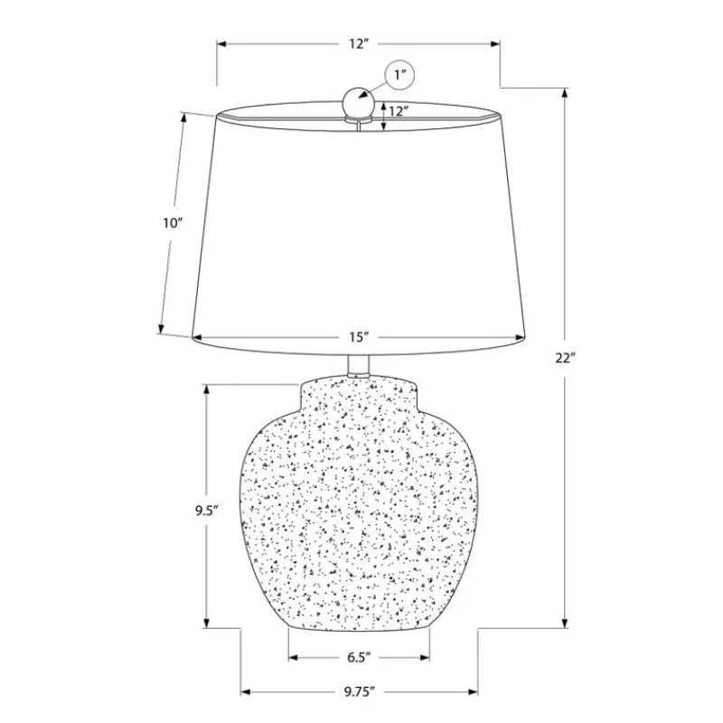 Monarch 22"H Concrete Table Lamp