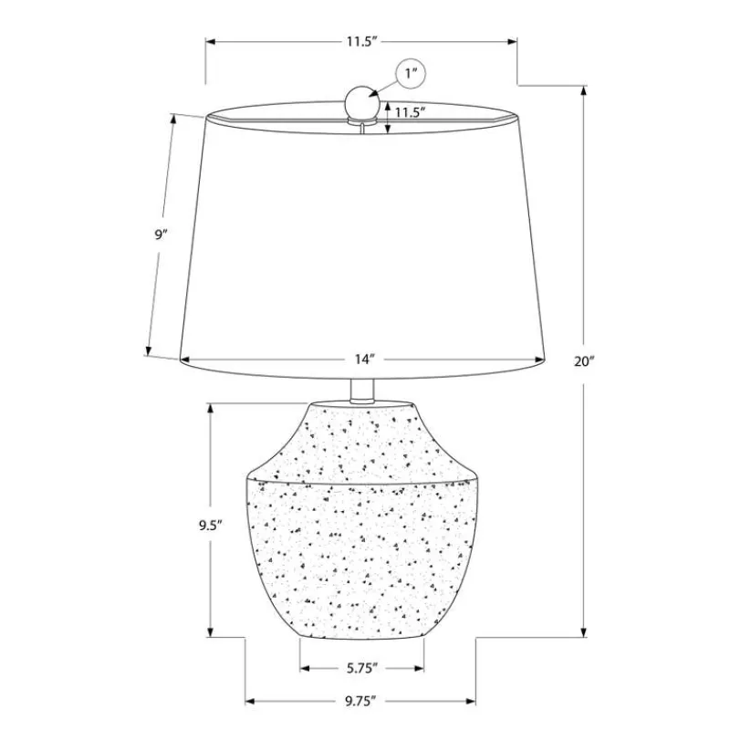 Monarch 20"H Concrete Table Lamp