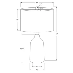 Monarch 24"H Concrete Table Lamp