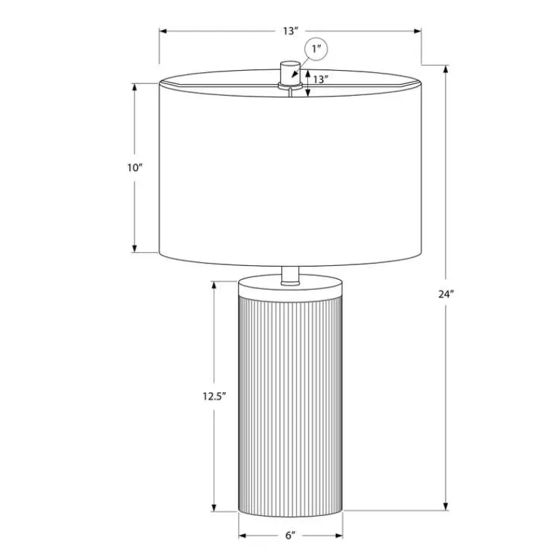 Monarch 24"H Concrete Table Lamp