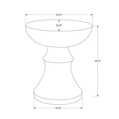 Monarch 25"H Indoor or Outdoor Accent Table -