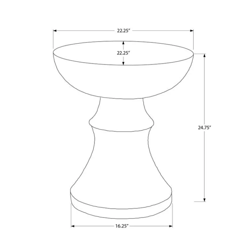 Monarch 25"H Indoor or Outdoor Accent Table -