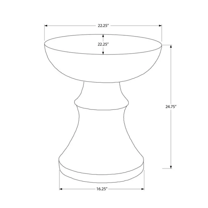 Monarch 25"H Indoor or Outdoor Accent Table -
