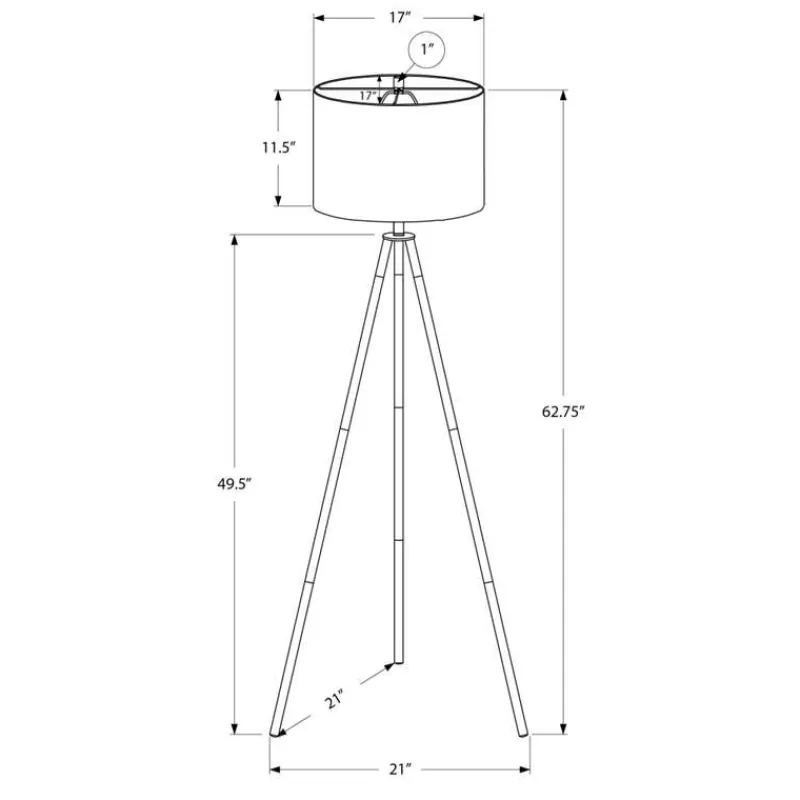 Monarch 63"H Metal Floor Lamp