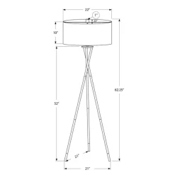 Monarch 62"H Metal Floor Lamp