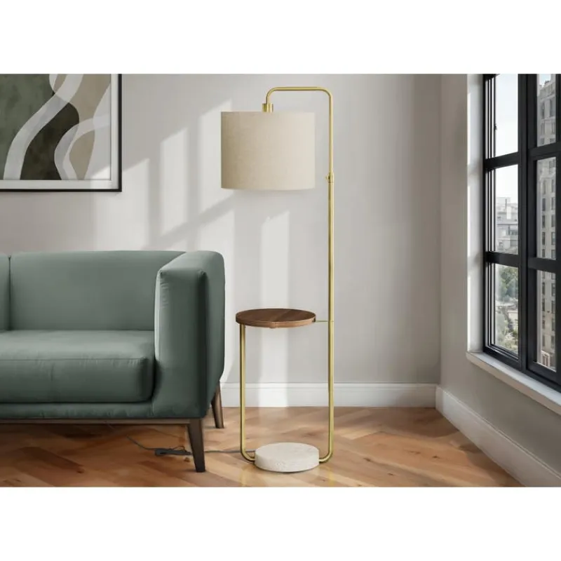 Monarch 67"H Metal Floor Lamp with USB Ports