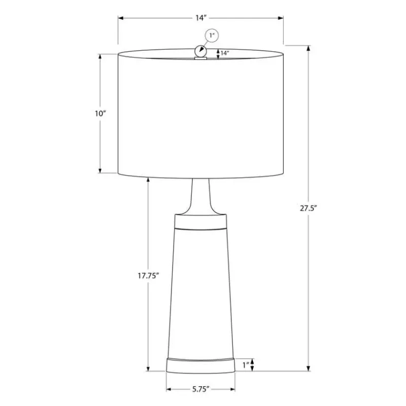 Monarch 28"H Metal Table Lamp