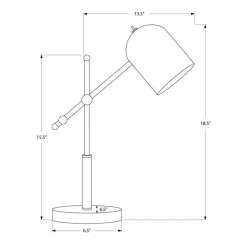 Monarch 18"H Metal Table Lamp