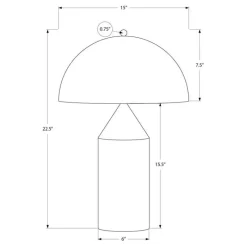 Monarch 23"H Metal Table Lamp
