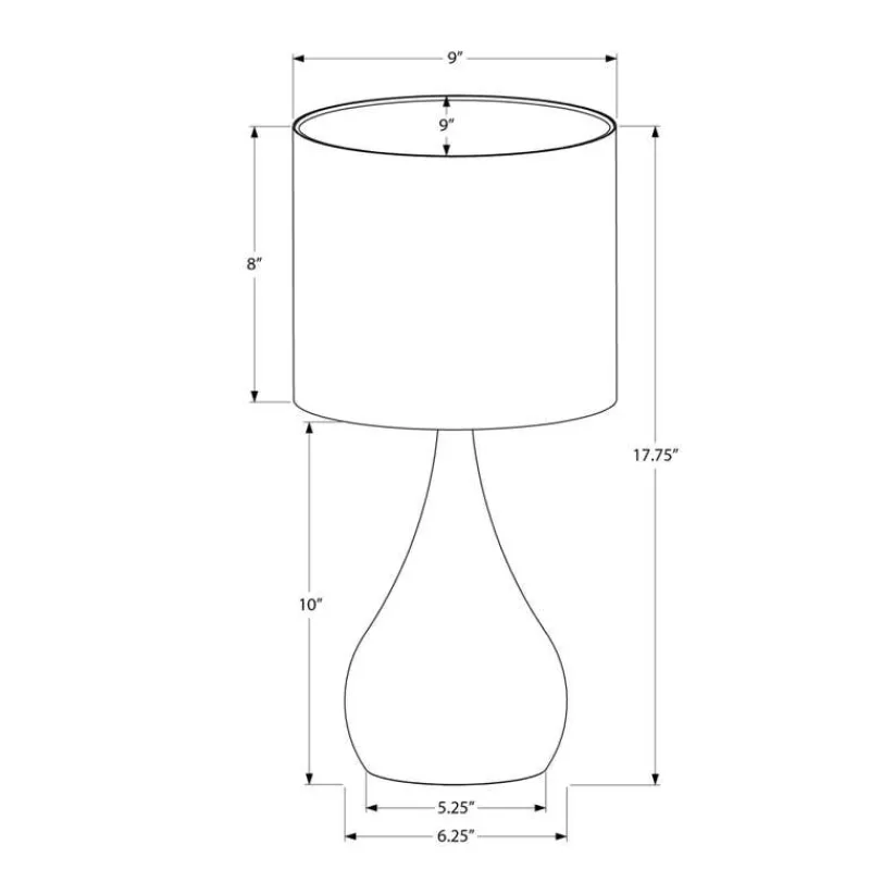 Monarch 18"H Metal Table Lamp (2pcs)
