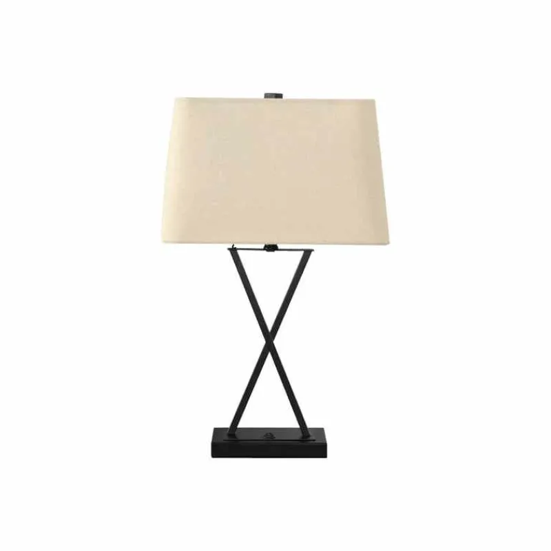 Monarch 25"H Metal Table Lamp with USB Ports