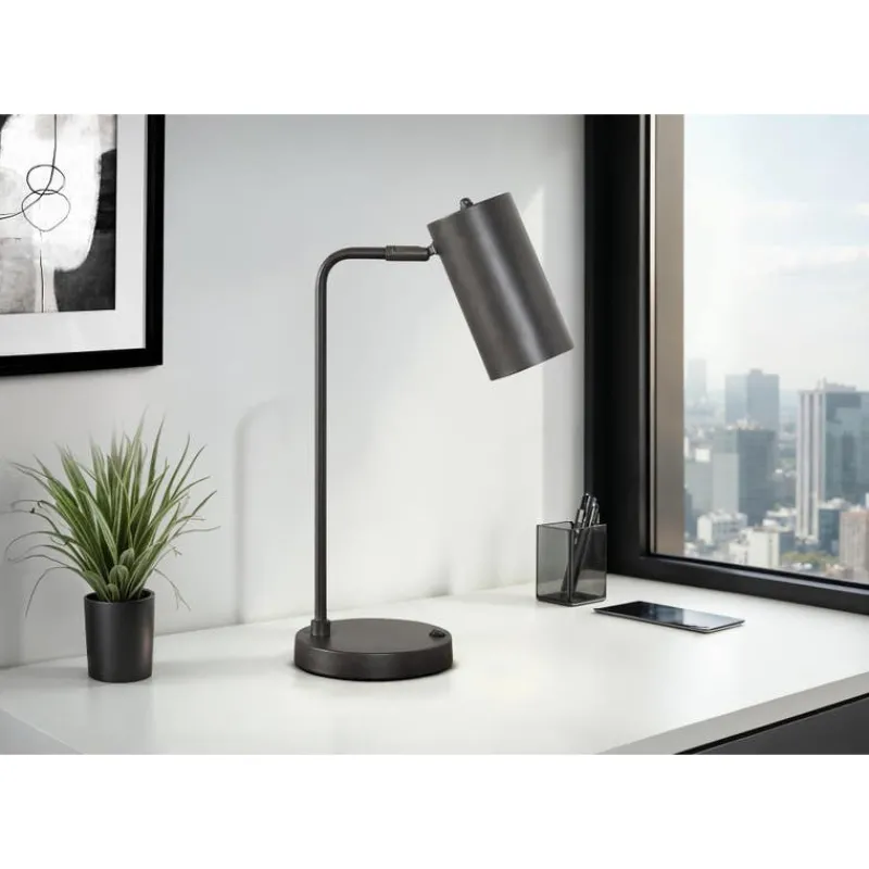 Monarch 18"H Metal Table Lamp with USB Ports