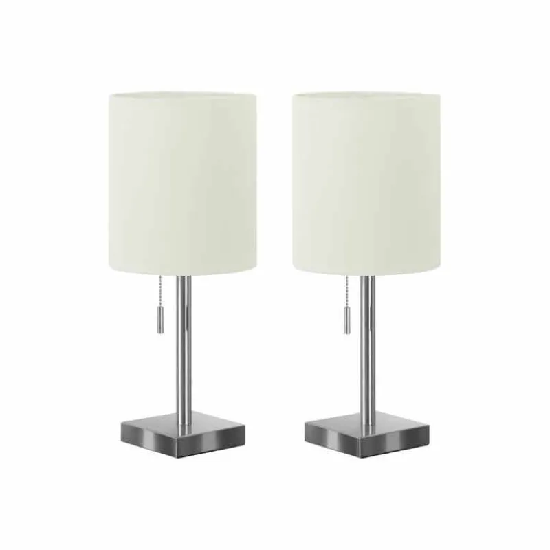 Monarch 17"H Metal Table Lamp with USB Ports (2pcs)
