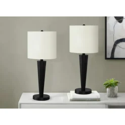 Monarch 24"H Metal Table Lamp with USB Ports (2pcs)