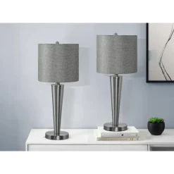 Monarch 24"H Metal Table Lamp with USB Ports (2pcs)