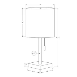 Monarch 17"H Metal Table Lamp with USB Ports (2pcs)