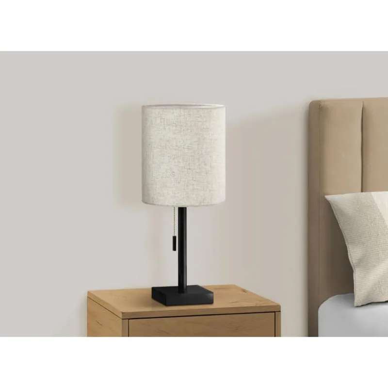 Monarch 17"H Metal Table Lamp with USB Ports (2pcs)